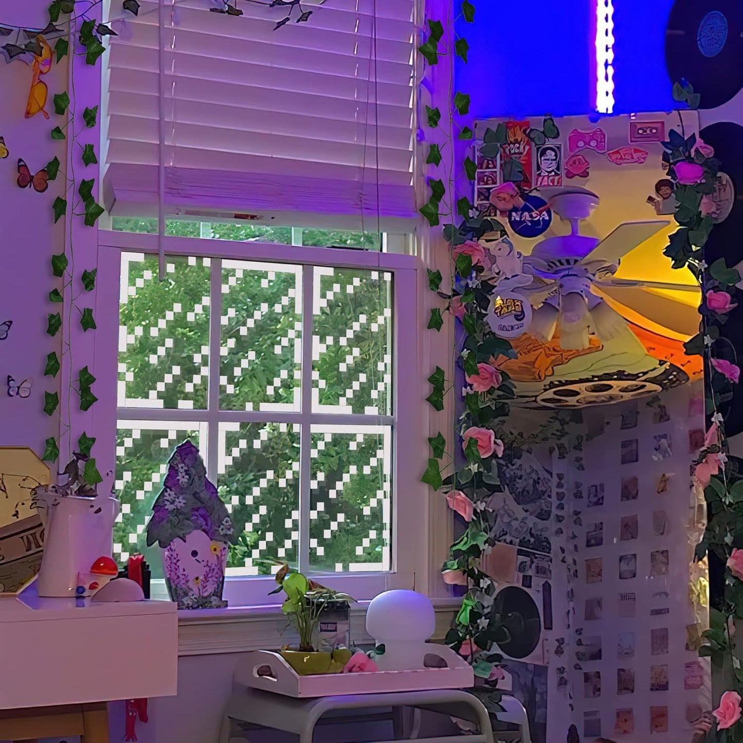 Minecraft Pixel Window Sticker