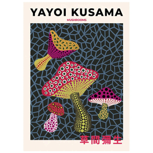 Colorful Mushrooms Poster