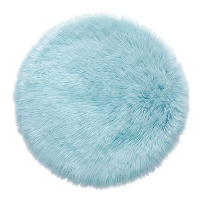 Light Blue Round Rug