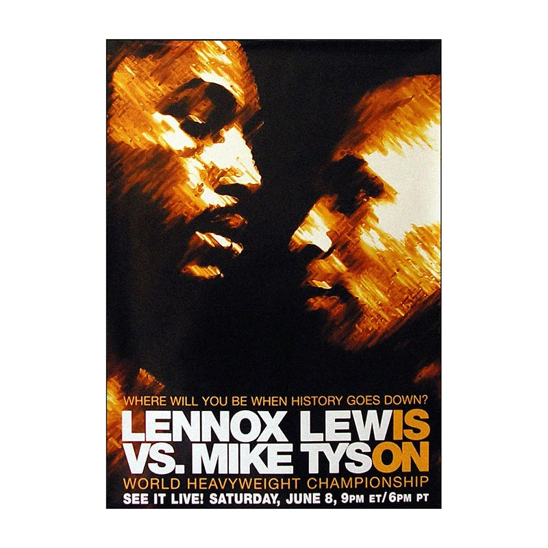 Lennox Lewis vs. Mike Tyson Boxing Event Poster