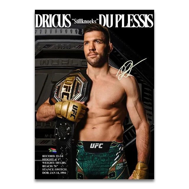 Dricus 'Stillknocks' Du Plessis UFC Legend Poster