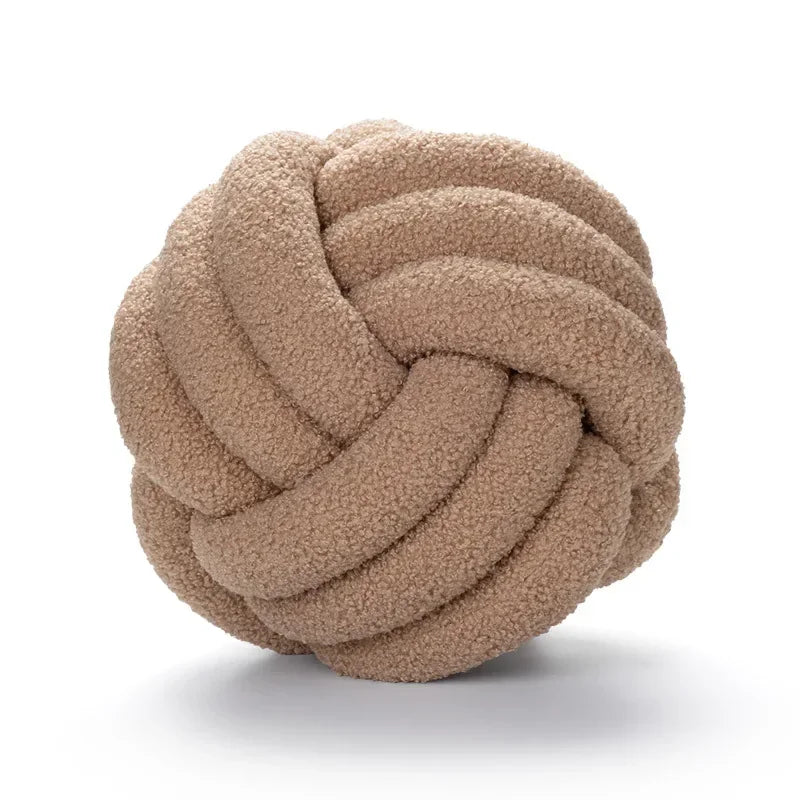 Wool Knotted Ball Pillow
