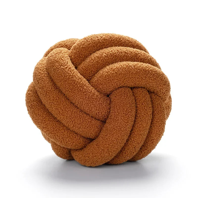 Wool Knotted Ball Pillow