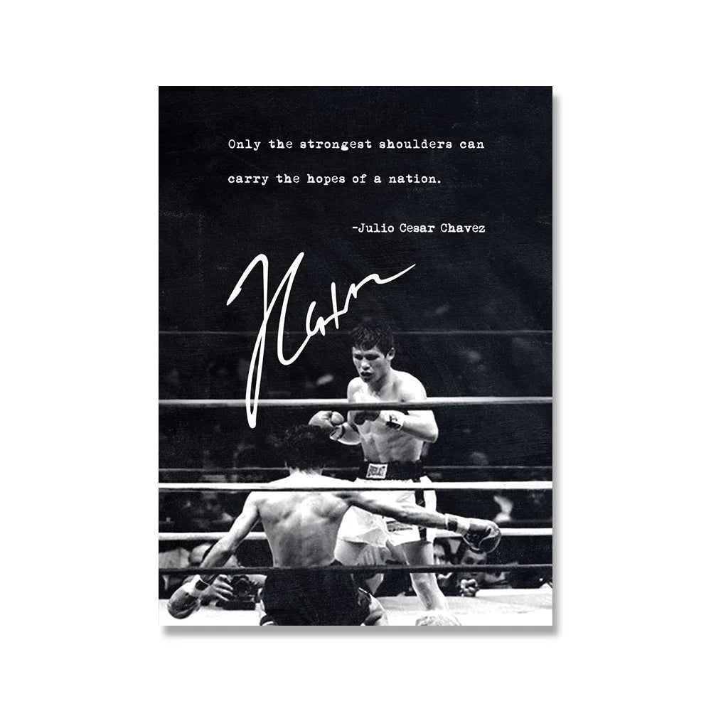 "Only The Strongest" Julio César Chávez Boxing Poster