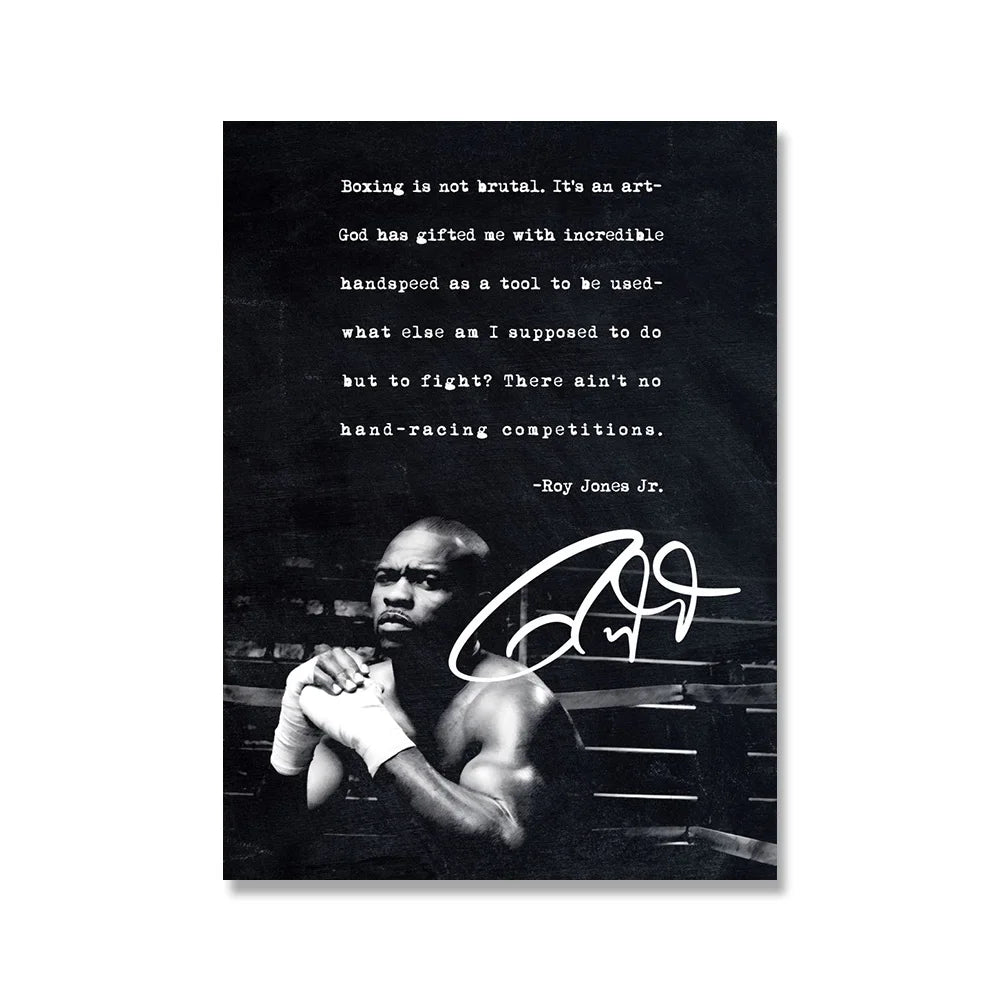 "Boxing Is An Art" Roy Jones Jr. Boxing Poster