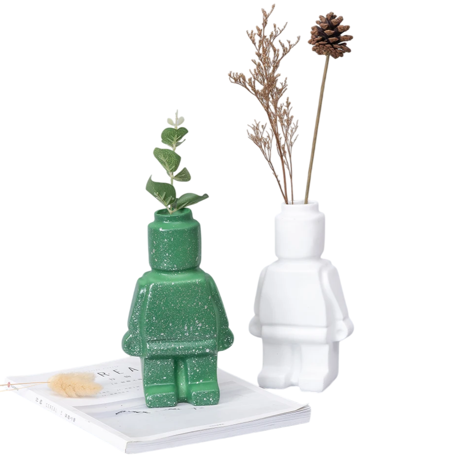 Block Figure Flower Pot