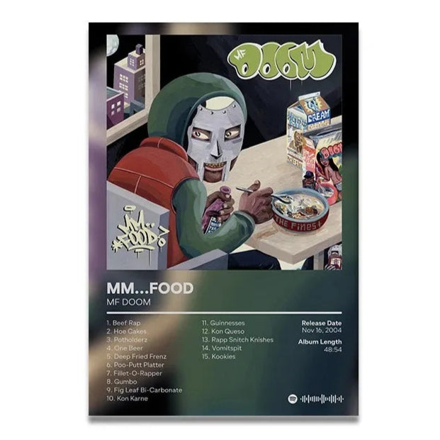 MF DOOM Mm..Food Album Poster