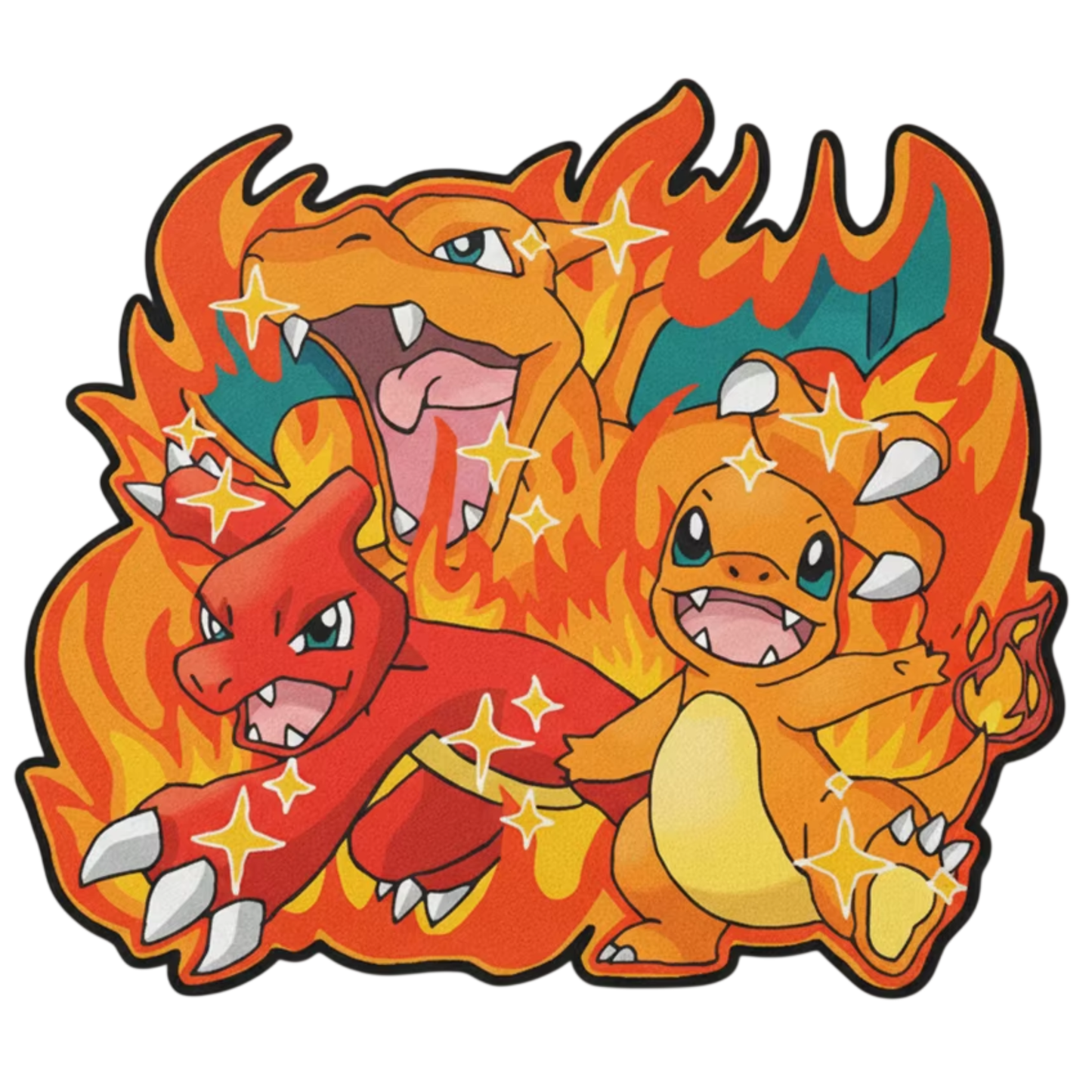 Pokémon Charmander Charmeleon Charizard Evolution Rug