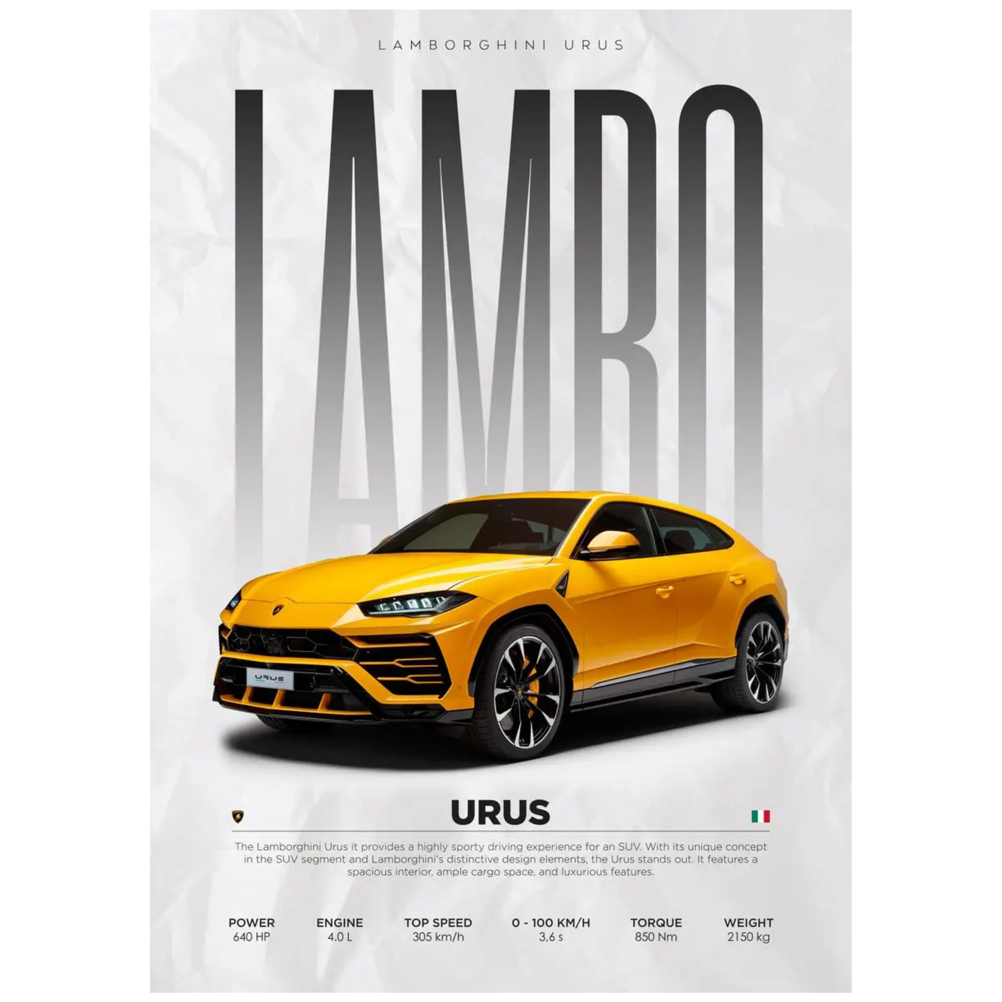 Lamborghini Urus Luxury SUV Poster