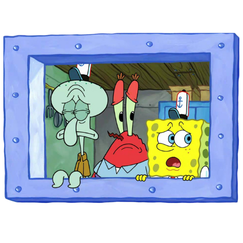 Spongebob Krusty Krab Window Tapestry Blanket