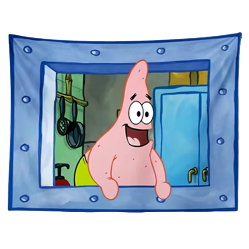 Spongebob Krusty Krab Window Tapestry Blanket