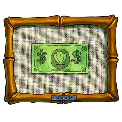 SpongeBob SquarePants Mr. Krab's First Dollar Metal Plate