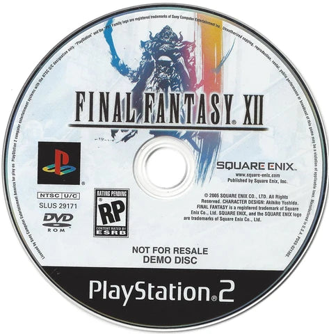 Final Fantasy XII Demo PS2 CD Rug