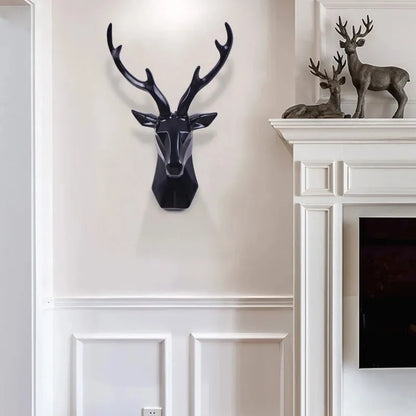 Nordic Deer Head Wall Sculpture