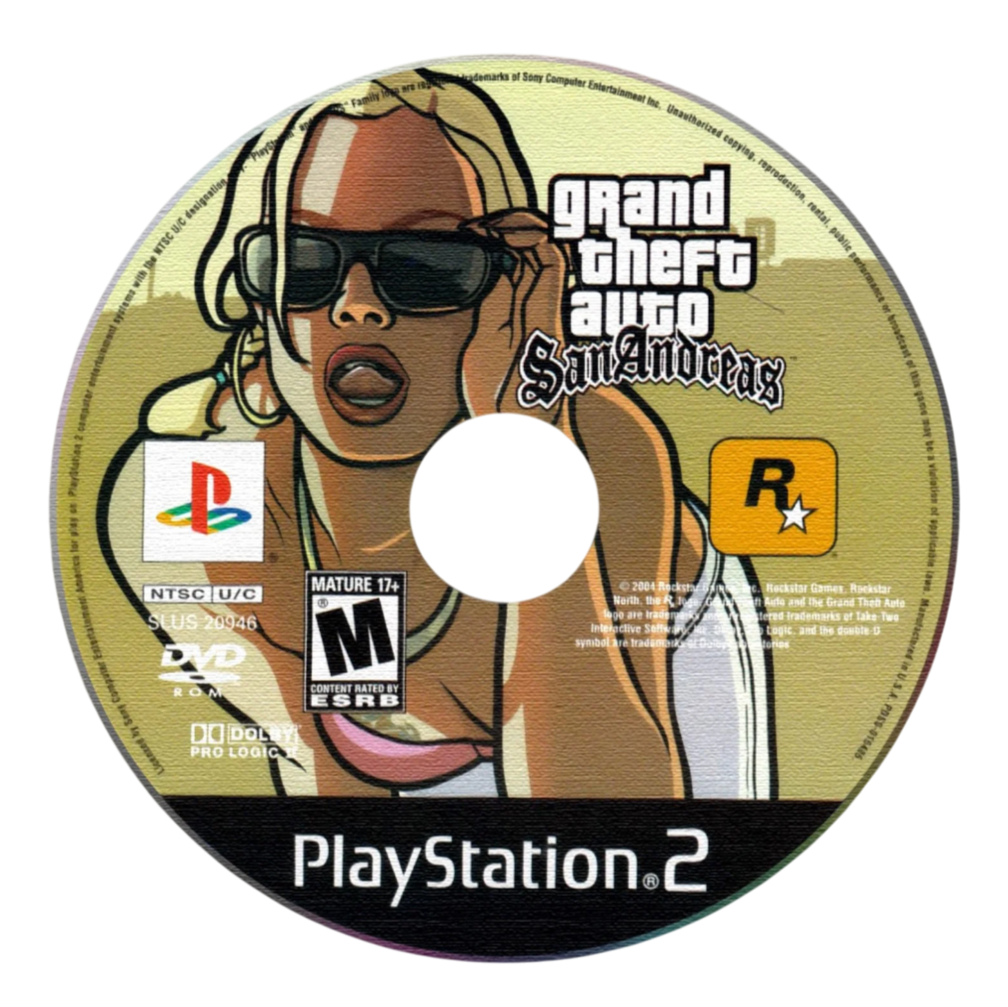 Grand Theft Auto San Andreas PS2 CD Rug