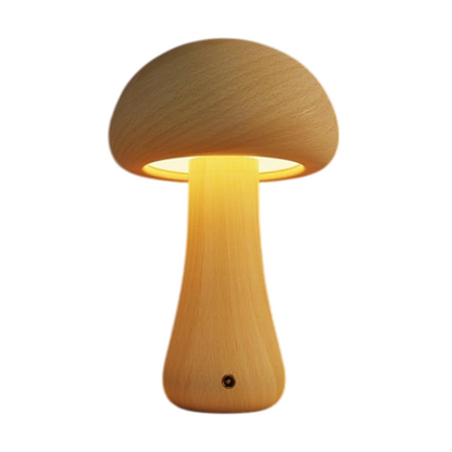 Wooden Mushroom Lamp