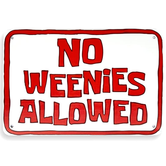 SpongeBob SquarePants The Salty Spitoon NO WEENIES ALLOWED Metal Sign