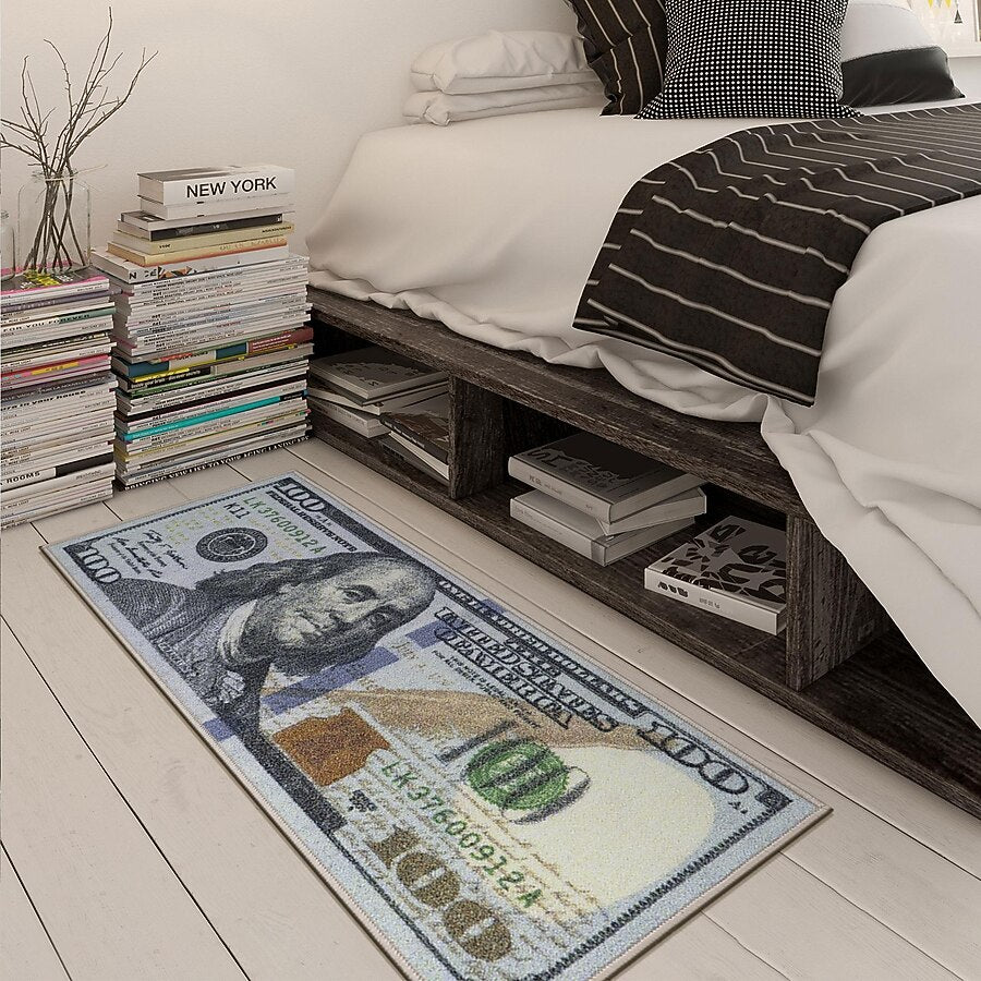 100 Dollar Bill Rug