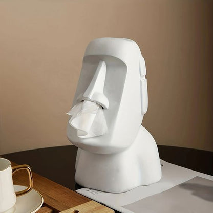 Stone Face Tissue Box