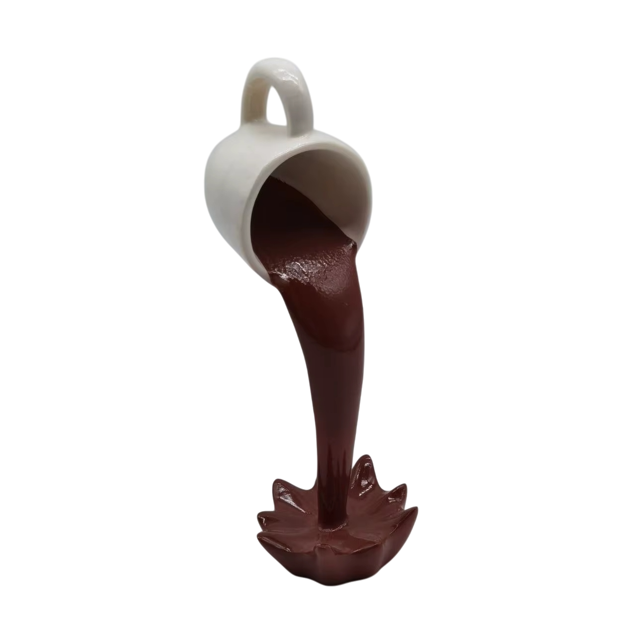 Floating Spilling Coffee Cup Sculpture