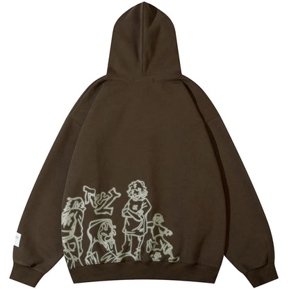 Mocha Cartoon Hoodie