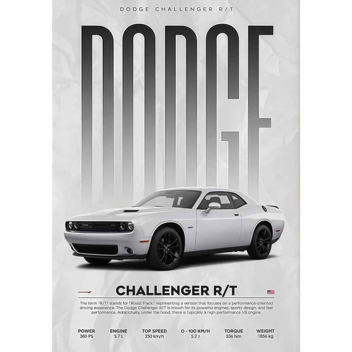Dodge Challenger R/T Muscle Car Poster