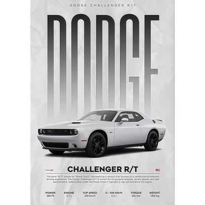 Dodge Challenger R/T Muscle Car Poster