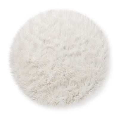 White Round Rug