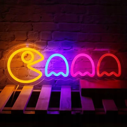 Pac-Man Neon Sign