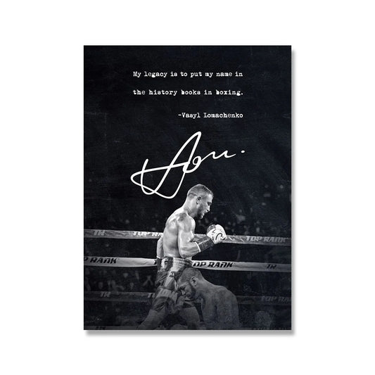 "My Legacy " Vasiliy Lomachenko Boxing Poster