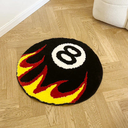 Fire 8 Ball Rug