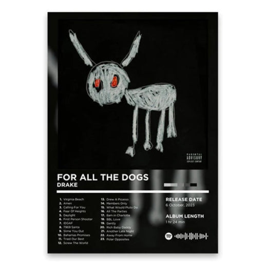 Drake For All the Dogs Album Poster