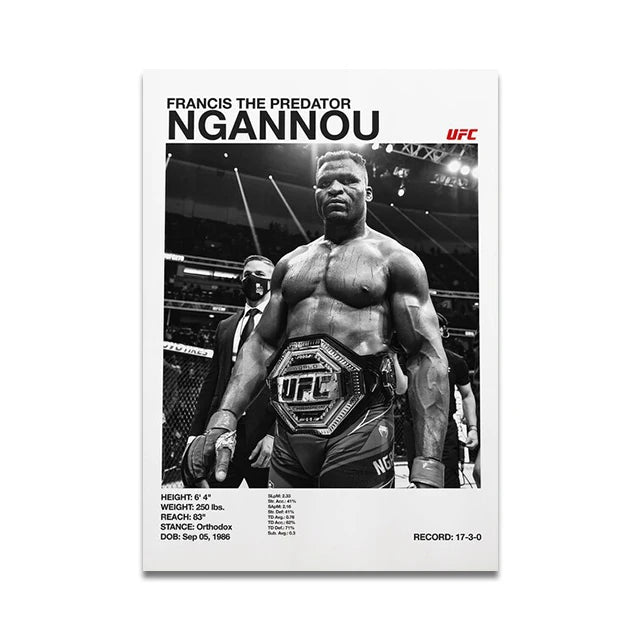 Francis 'The Predator' Ngannou UFC Fighter Poster