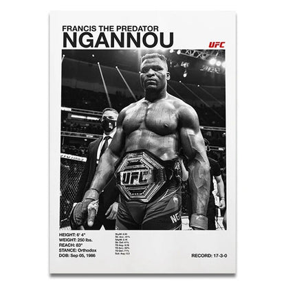 Francis 'The Predator' Ngannou UFC Fighter Poster