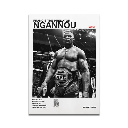 Francis 'The Predator' Ngannou UFC Fighter Poster