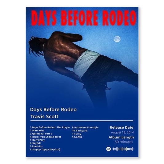 Travis Scott Days Before Rodeo Album Poster