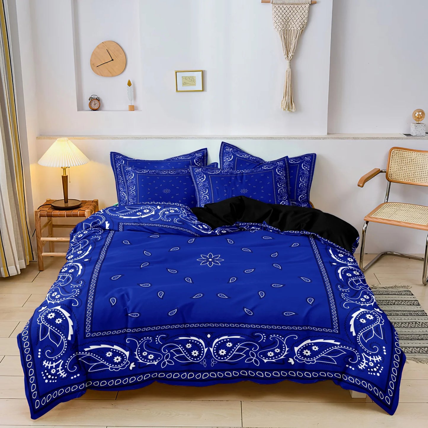Blue Bandanna Bedding Set
