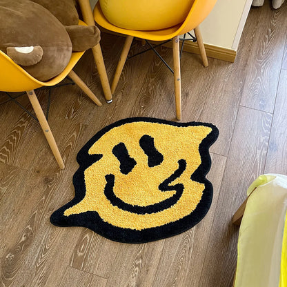 Trippy Smiley Face Rug