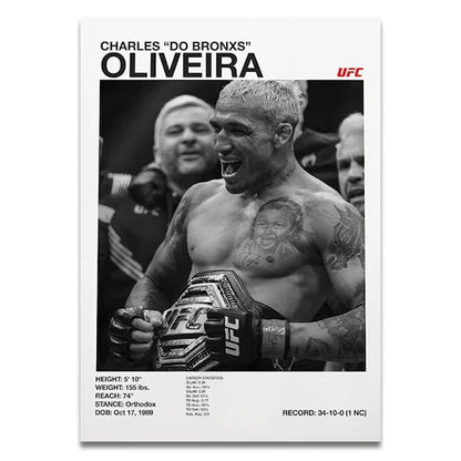 Charles 'Do Bronx' Oliveira UFC Fighter Poster