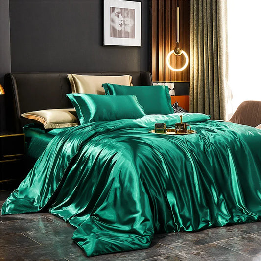 Jade Green Silk Bedding Set