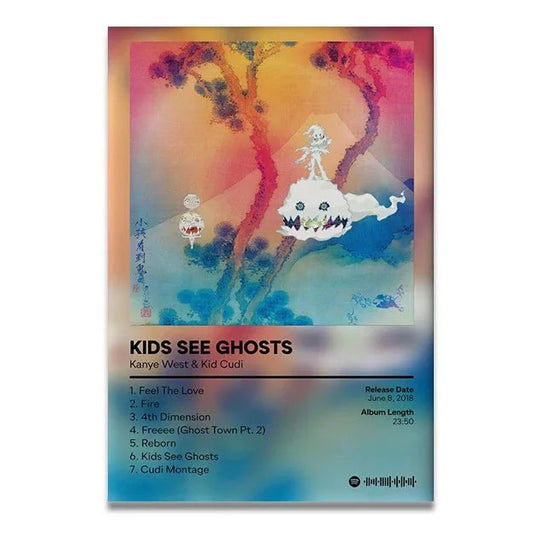 Kid Cudi Kanye West Kids See Ghosts Album Poster