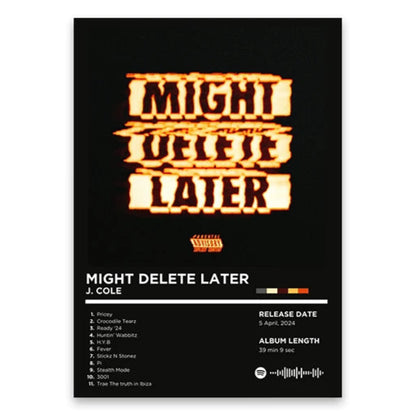J. Cole Might Delete Later Album Poster