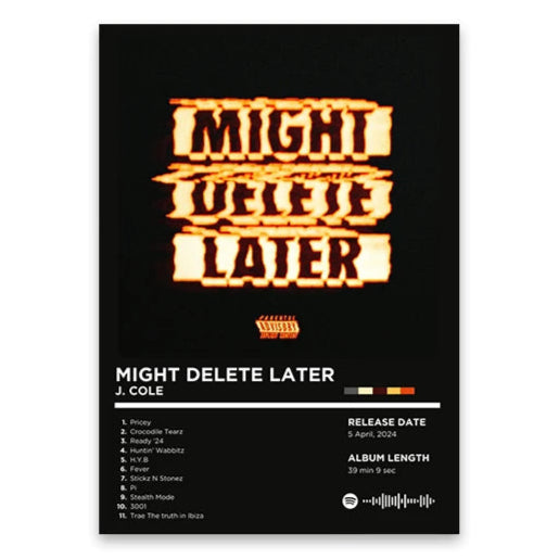 J. Cole Might Delete Later Album Poster
