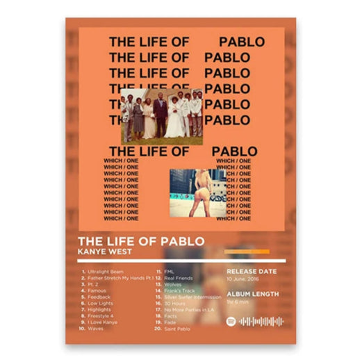 Kanye West The Life of Pablo Album Poster