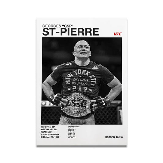 Georges St-Pierre UFC Fighter Poster