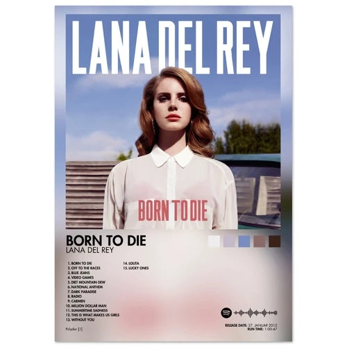 Lana Del Rey Born to Die Album Poster