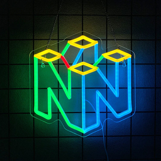 Nintendo 64 Logo Neon Sign