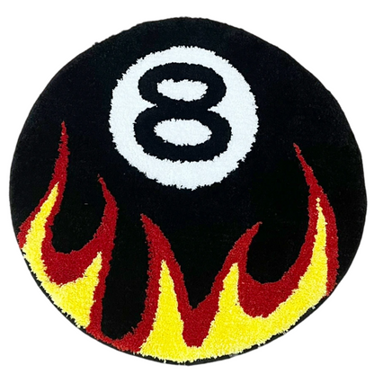 Fire 8 Ball Rug