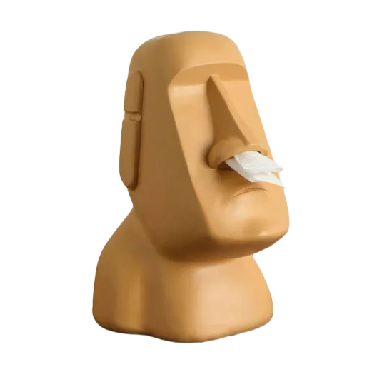 Stone Face Tissue Box