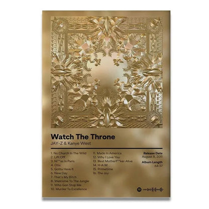 Jay-Z Kanye West Watch the Throne Album Poster